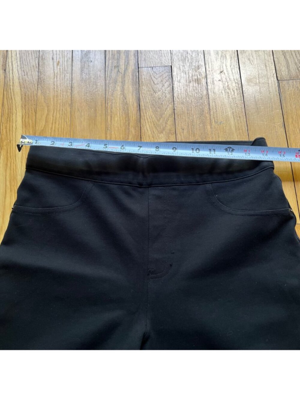 Spanx Size L Classic Black The Perfect Ponte Knit 4-Pocket Pull On Ankle Pants - Picture 10 of 15